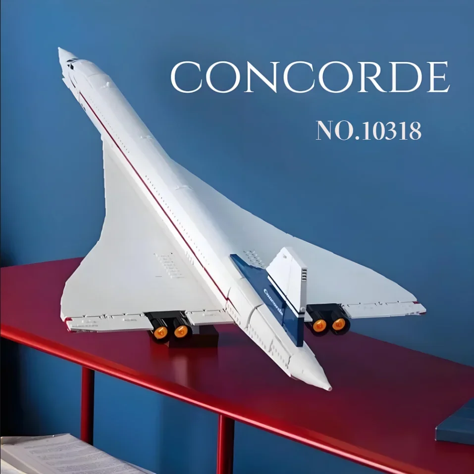 2024 New 10318 Airbus Concorde Building Kit Supersonic Airliner Space Shuttle Model Educational Toy For Children Christmas Gift