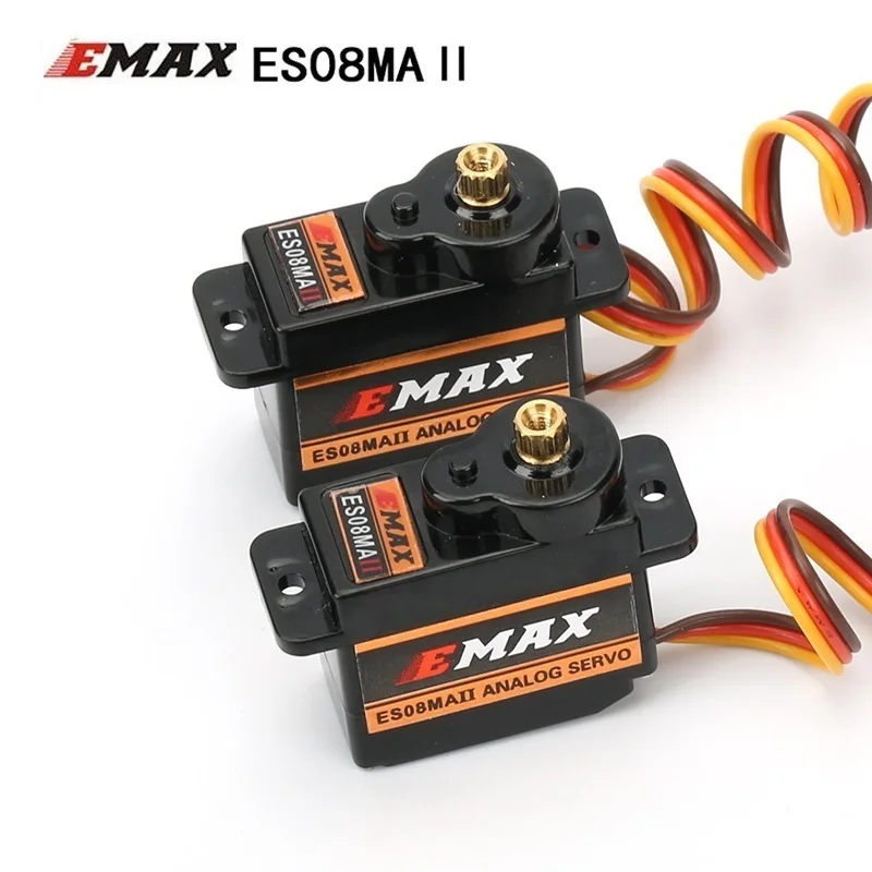 EMAX-Micro Servo de engranaje de Metal para coches, barcos, helicópteros y aviones, ES08MAII, 12G, Original