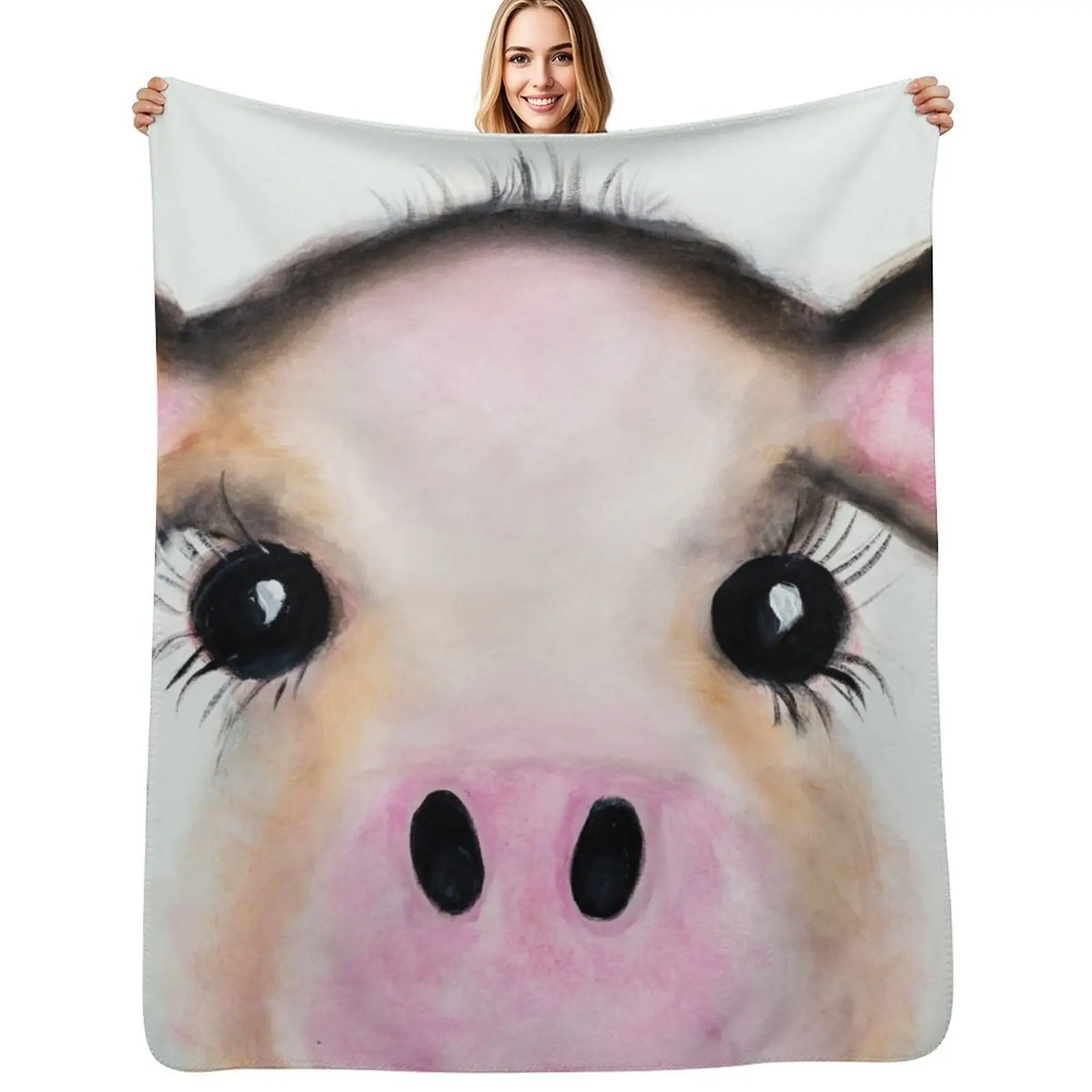 Happy cow Throw Blanket Flannel Fleece Soft Warm Throw Blanket