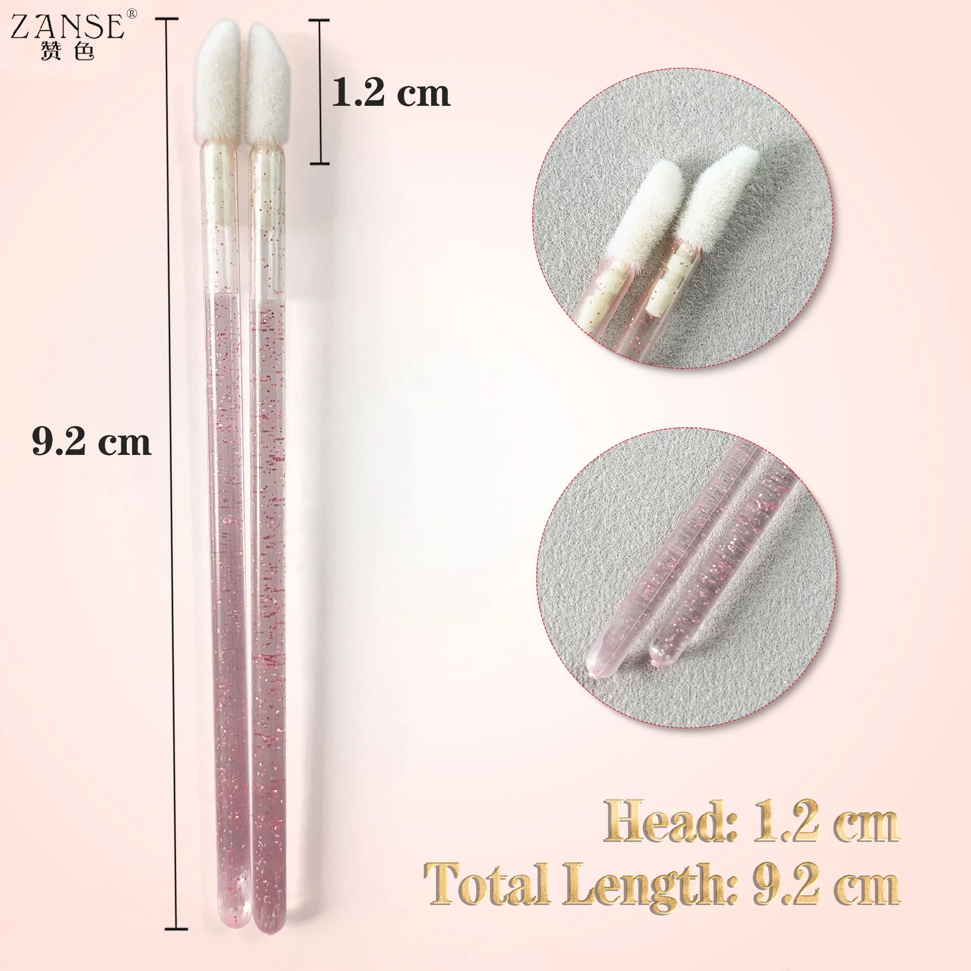 ZANSE 50pcs คริสตัลมาสคาร่า Applicator เพชรทิ้งแปรงเครื่องสําอางค์แปรงขนตาผู้หญิง Make Up แปรงเครื่องมือ