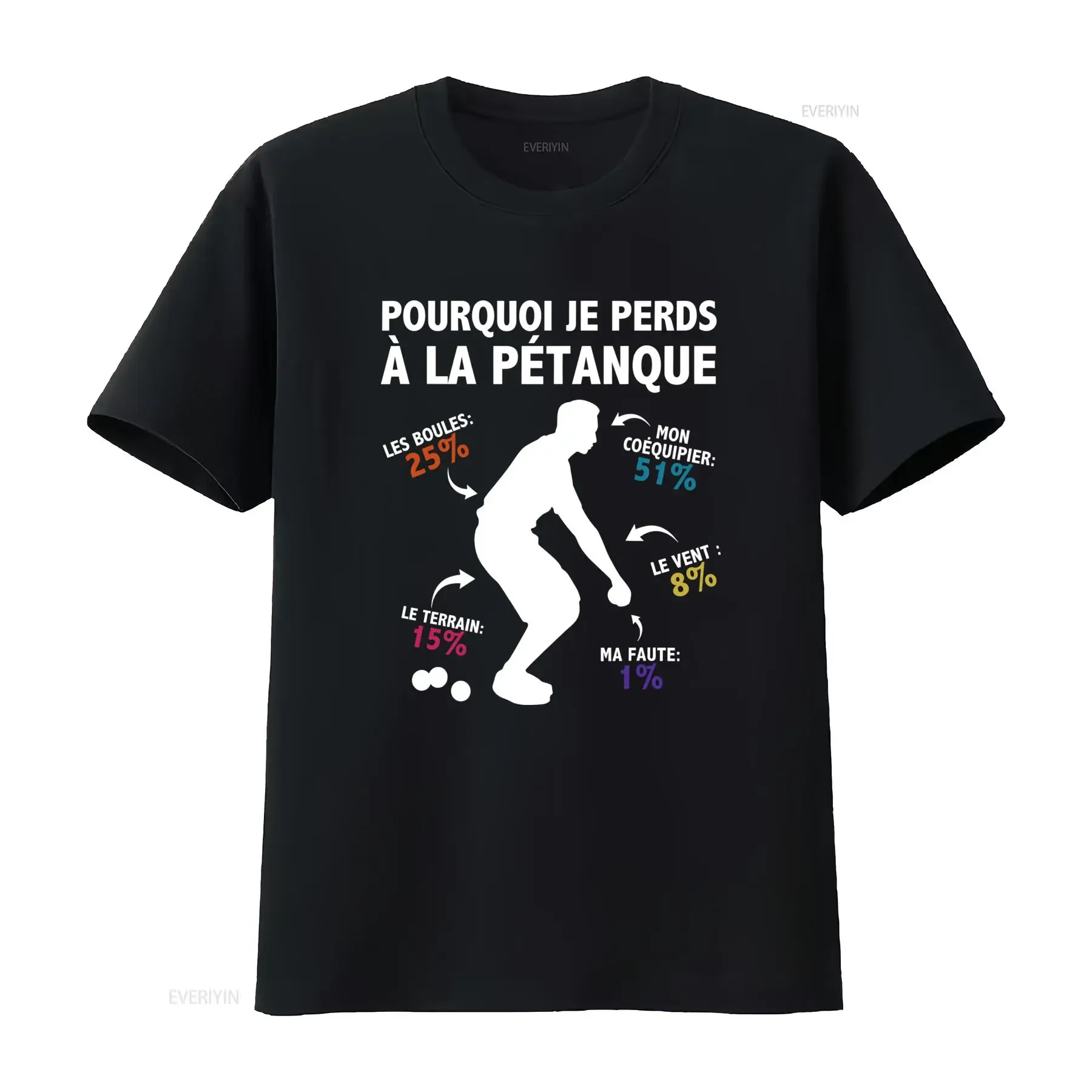Funny Petanque Losing Excuse Quote Print Casual T Shirt vintage Washed streetwear Stylish designer clothes fashion Breathable
