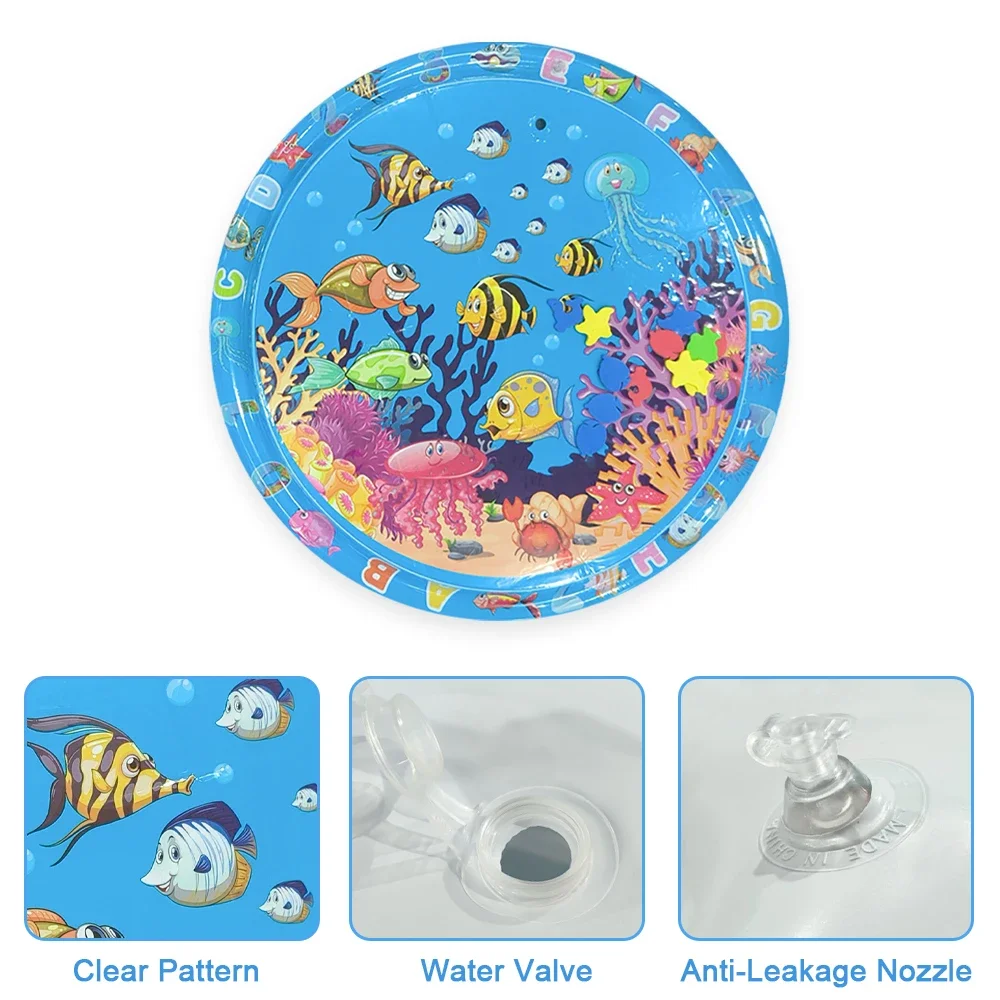 1pc 100cm/39.37 pouces poisson clown gonflable PVC tapis de jeu bébé jouer tapis d'eau enfant en bas âge Pad enfants éducation précoce activité jouets tapis