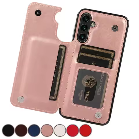 Luxury Slim Fit Wallet Magnetic Flip Leather Case For Samsung Galaxy S24 FE S23 Ultra S22 Plus S21 S20 S10 S10E Note 20 10 Lite