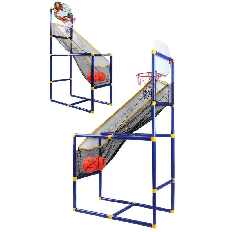 Máquina de tiro de baloncesto para interiores, juego de baloncesto Arcade portátil para niños, conjunto de juegos deportivos, juguete de entrenamiento de baloncesto para niños