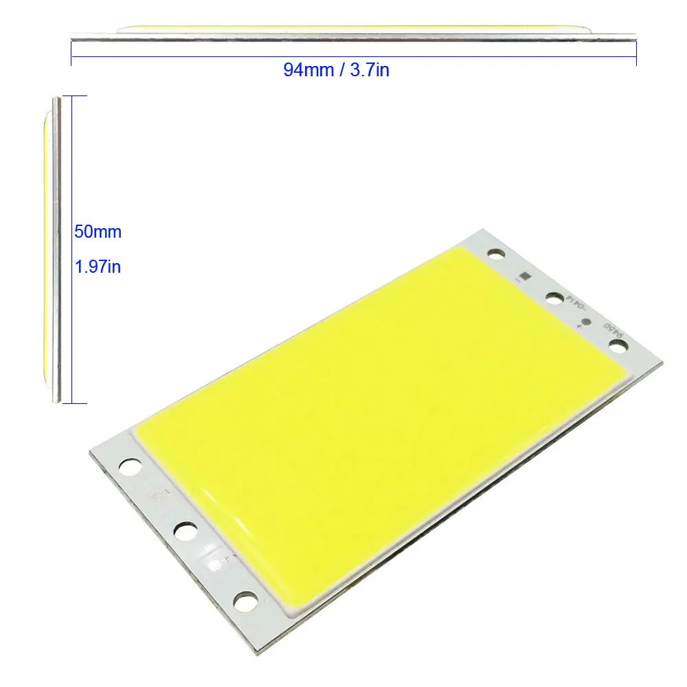 1 szt. 20W pasek COB LED światła o dużej mocy 12V lampa Chip 94*50mm chłodna/neutralna/ciepła biel