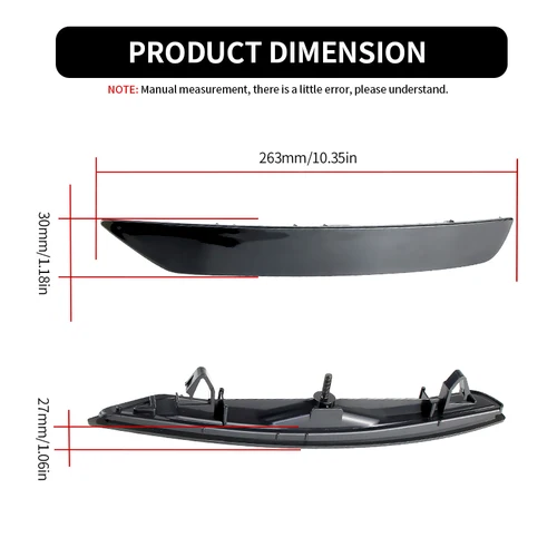 Imagen 2 del producto 2 uds OEM:84281SC010 84281SC000 para Subaru Forester 2009-2018 Reflector de parachoques trasero cubierta de lente ahumada accesorios de coche izquierdo + derecho