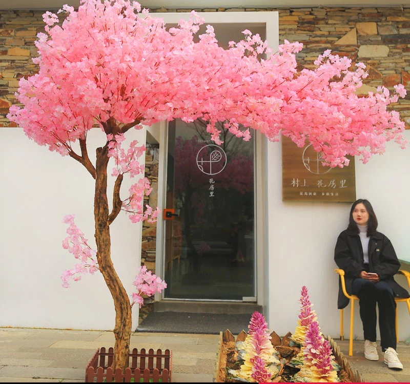 Large simulated wishing tree living room floor-to-ceiling Japanese decorative ornament