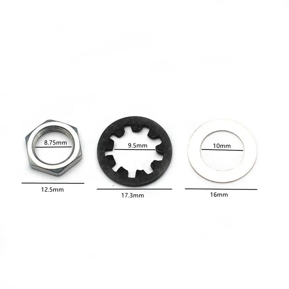 โลหะ Potentiometer ยึดชุด 15 ชิ้น Hex Nuts แบนเครื่องซักผ้าและล็อคเครื่องซักผ้าสําหรับ CTS และ Switchcraft อะไหล่