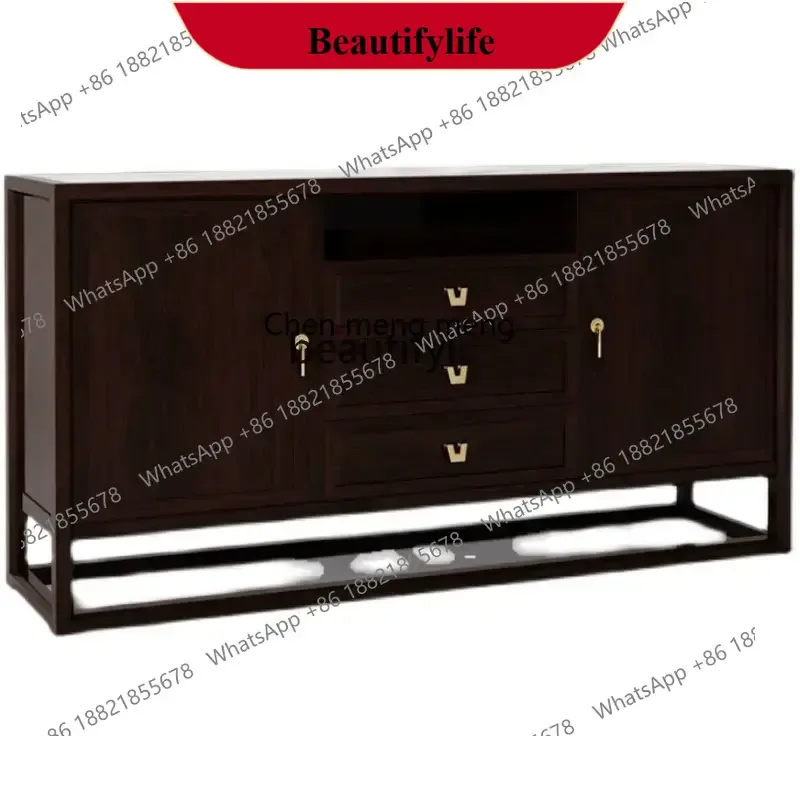 

D178 Y yj New Chinese Style Entrance Cabinet Foyer Locker Restaurant Solid Wood Sideboard