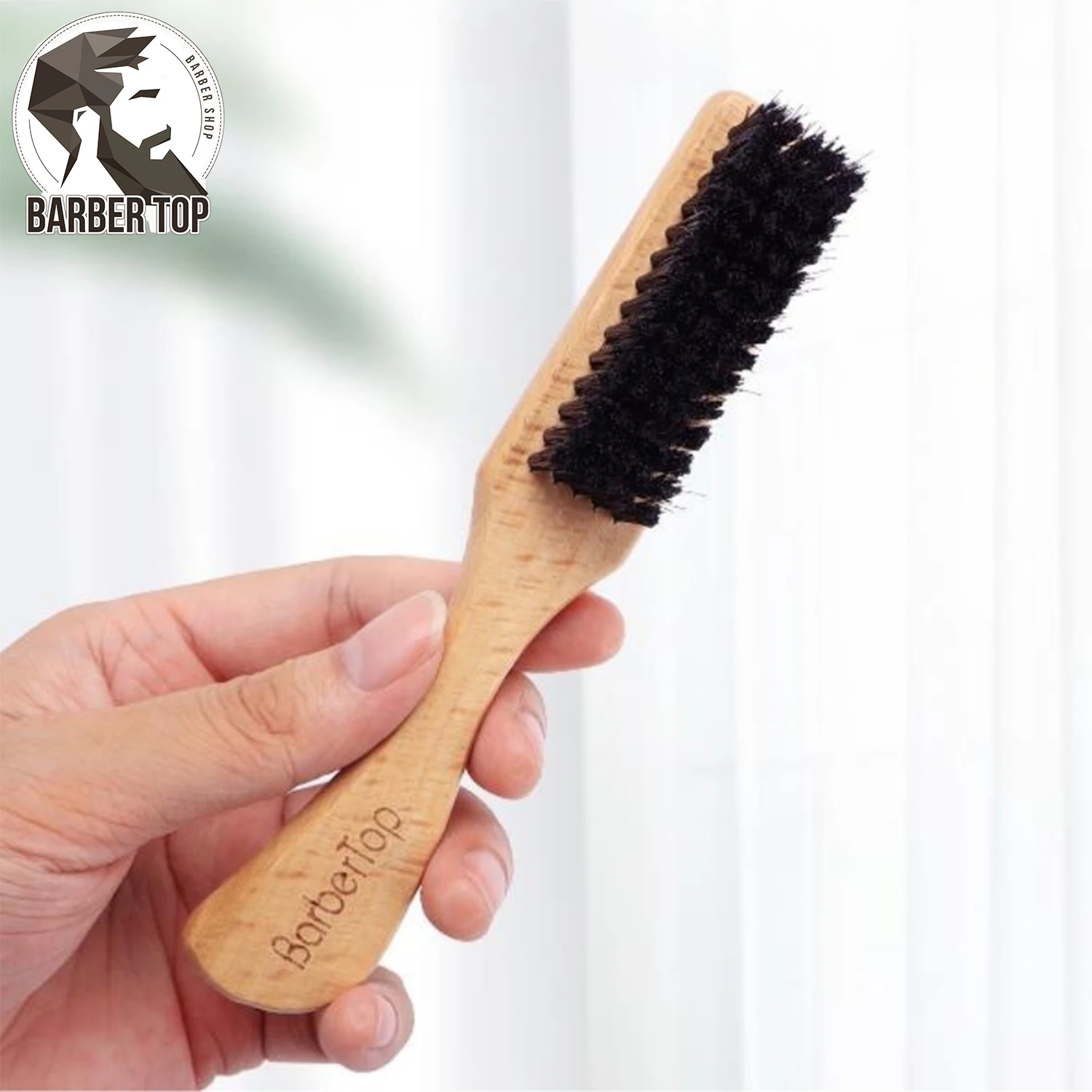 BARBERTOP męski grzebień do stylizacji broda szczotka do włosów masaż twarzy grzebień do golenia fryzjer Anti-knots szczotka do wąsów profesjonalny drewniany grzebień