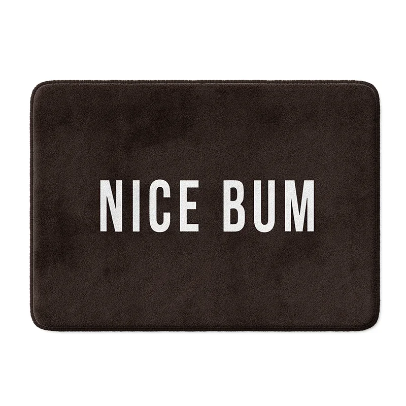 Aertemisi Nice Bum Bath Mat with Non Slip Base Absorbent Super Cozy Flannel Floor Rug Carpet