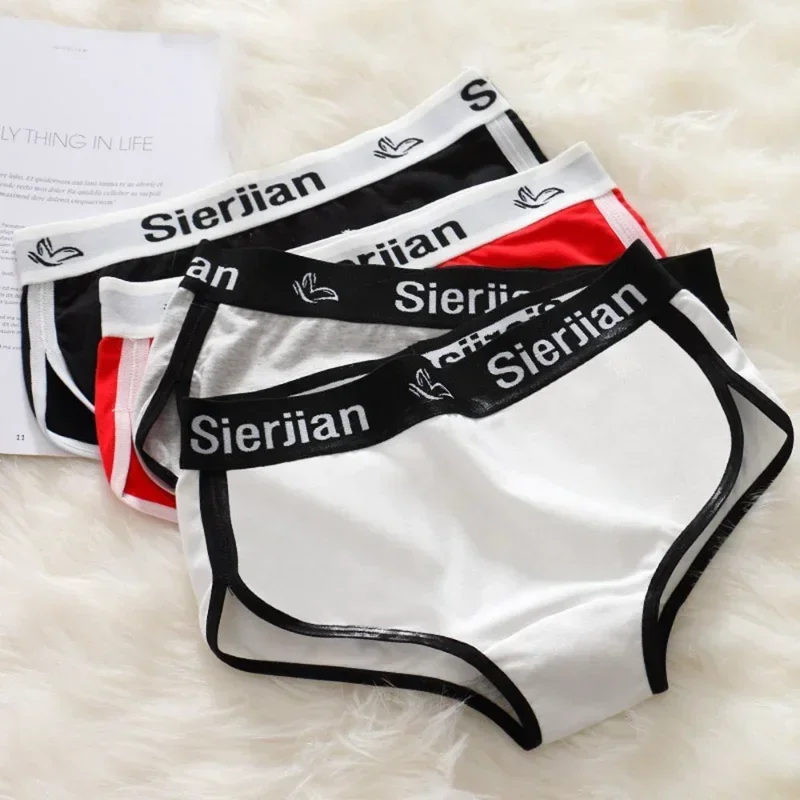 Sexy Underwear Women Seamless Cotton Boxers Letter Sport Briefs Panties Comfortable Low Waist Underpant Lady Lingerie