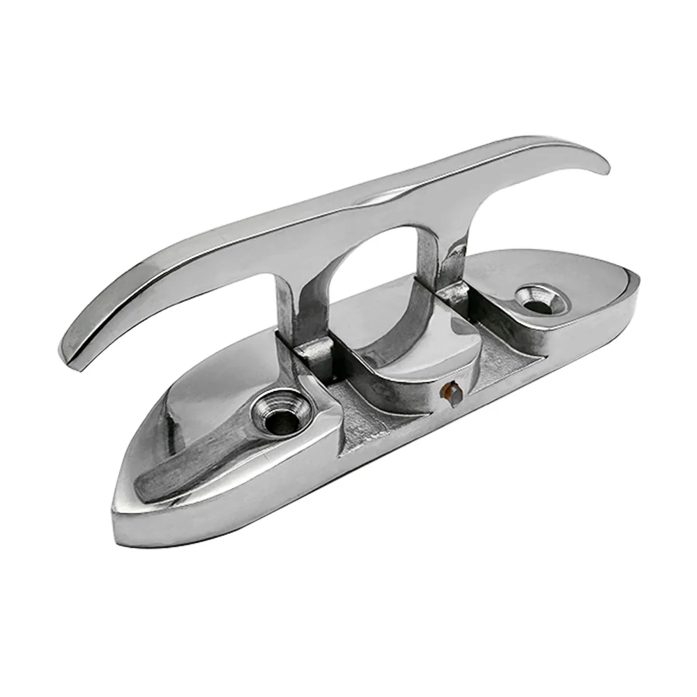 

4.5 Inch Boat Accessories Flush Folding Cleats 316 Stainless Steel Flip up Cleats for Boat