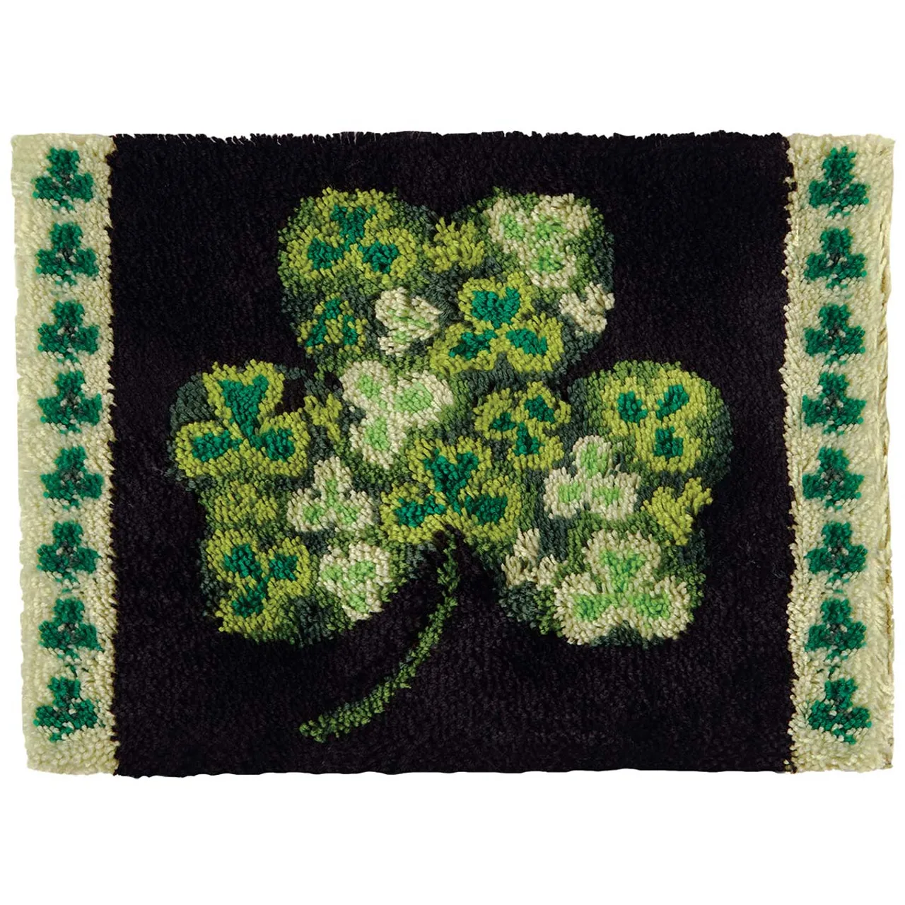 

Four leaf clover 3D Embroidery Carpet Latch Hook Rug Kits Handmade DIY Craft Kits for Adults Embroidered Accessory Latch Hook