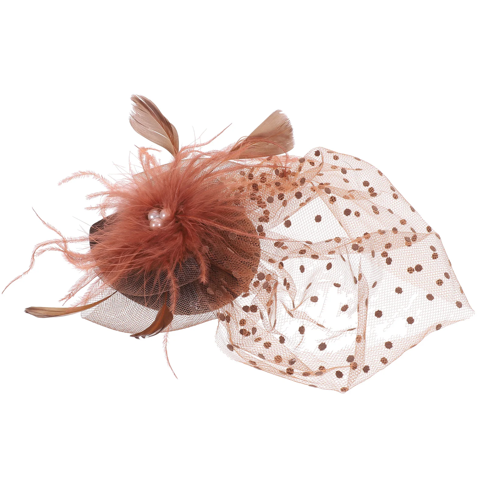 

Black Pearl Bow Mesh Headpiece Vintage Wedding Banquet Hat Bridal Headdress Tea Party Fascinator Women Hair Accessories