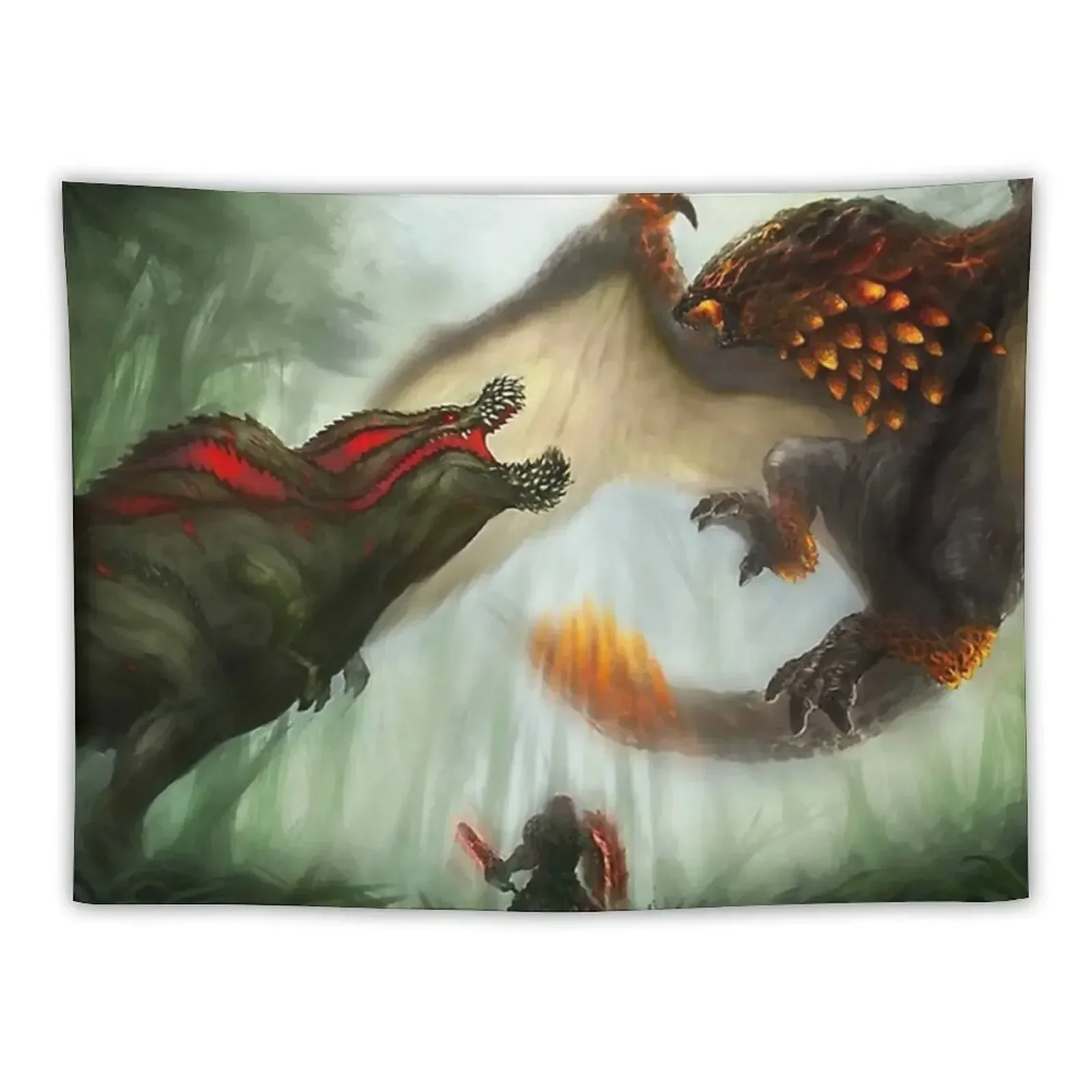 Deviljho vs. Bazelgeuse Tapestry Decorations For Room Bedroom Organization And Decoration Tapestry