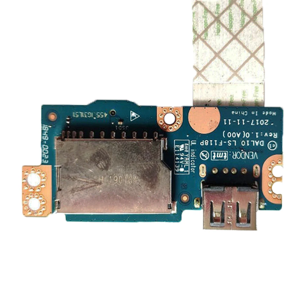 Original For Dell Latitude 3490 3590 Laptop USB Interface Board SD Card Reader Board LS-F118P