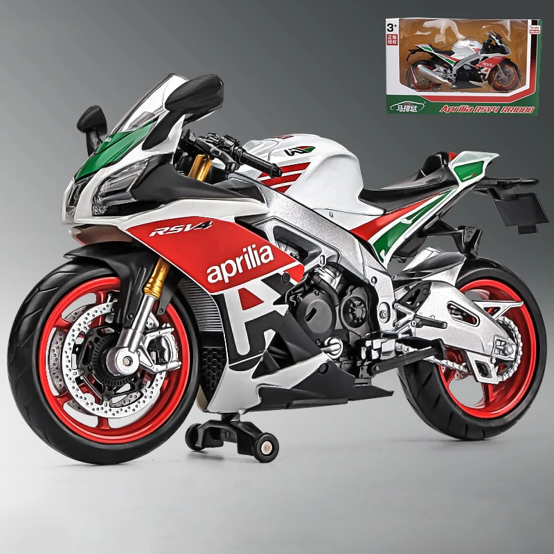 1/12 Aprilia RSV4 RR1000 Legierung Druckguss Motorrad Modell Spielzeug Auto Sammlung Autobike Shork-Absorber Off Road Autocycle Spielzeug geschenk