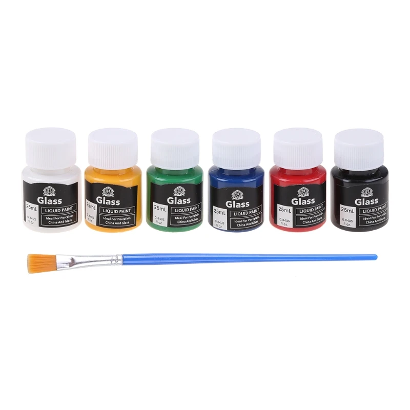 Portable Acrylic Paint Kit 6 Colors for DIY Crafts Painting on Stone Canvas Rock