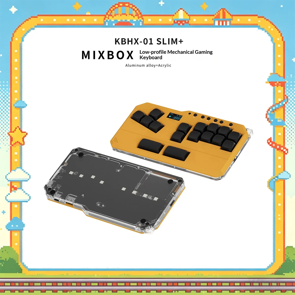 DOIO KBHX-01 게임 키보드 mIXBOX 짧은 축 방향 업그레이드 가능 2.4G 무선 키보드 알루미늄 합금 CNC 상부 쉘