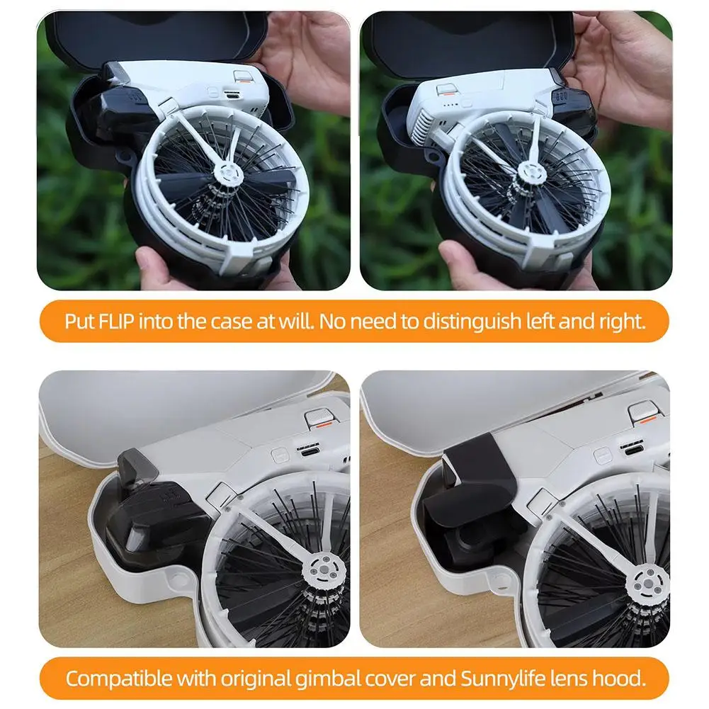 For DJI Flip Storage Box Creative Gourd Shape Dustproof Shockproof Carrying Case Drone Storage Organizer Box Drone Accessories