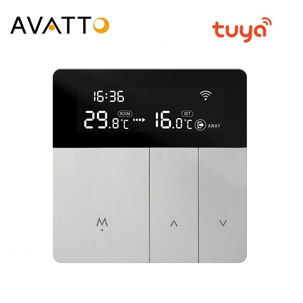 AVATTO WiFi Smart Thermostat Temperature Controller For Electric Floor Heating Water Gas Boiler Wall Mounted Work for Alexa