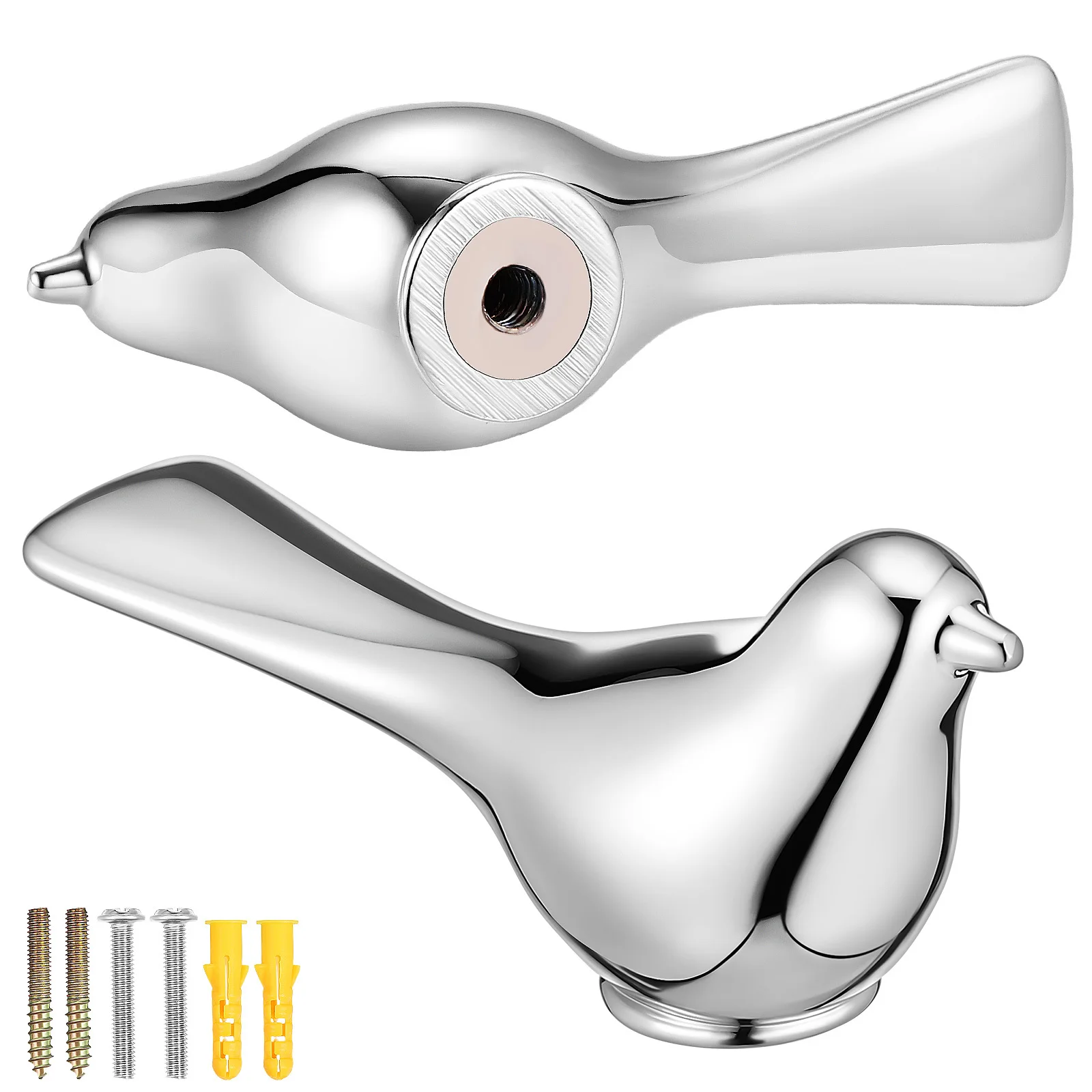 

2Pcs Smooth Polish Bird Shape Cabinet Handles Single Hole Wardrobe Pull Handles Decorative Kitchen Furniture Hardware
