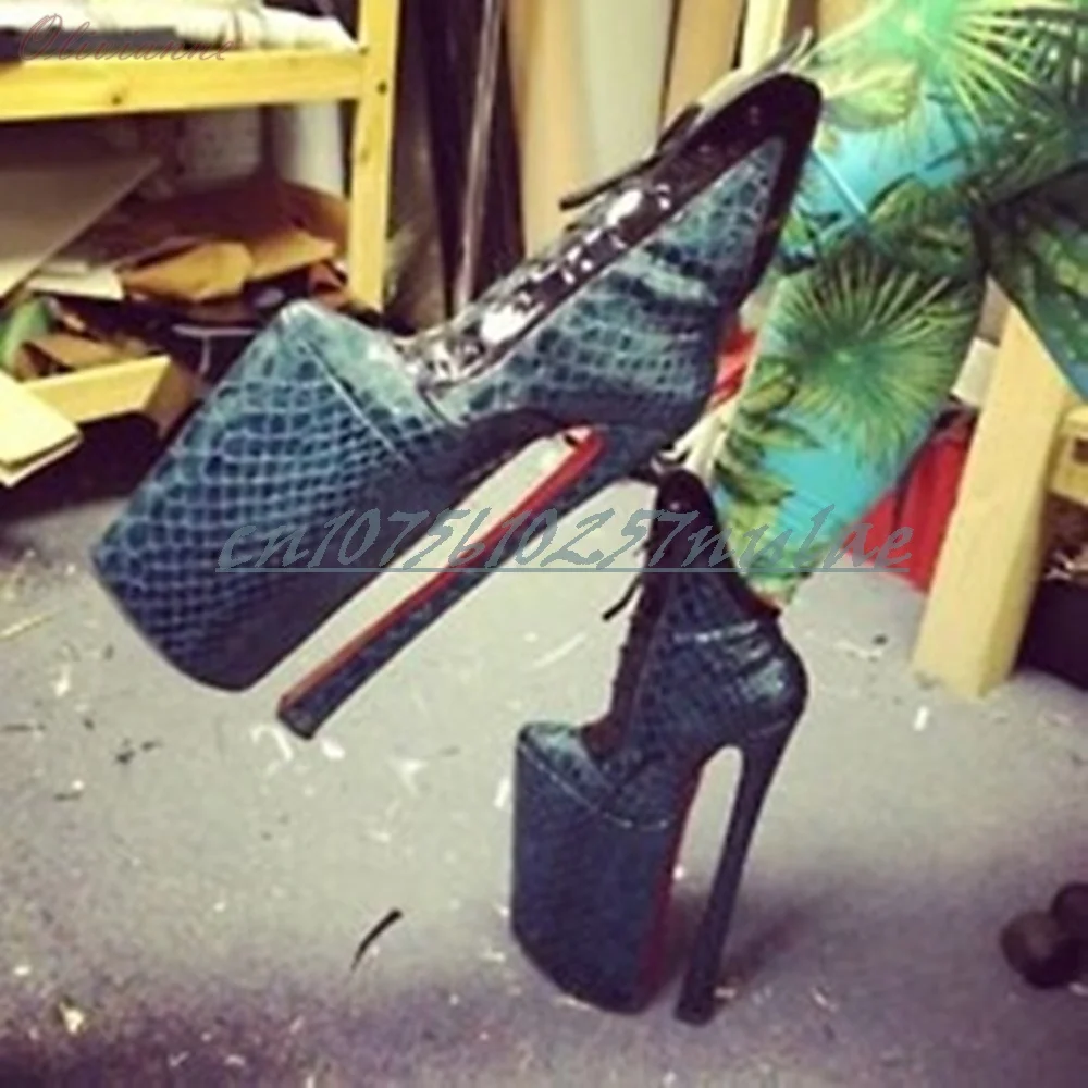 

2025 Hot Girls Cross Tied Short Mid Calf Boots Platform Snakeprint Leather Sexy Stiletto High Heel New Women Shoes Para Mujere