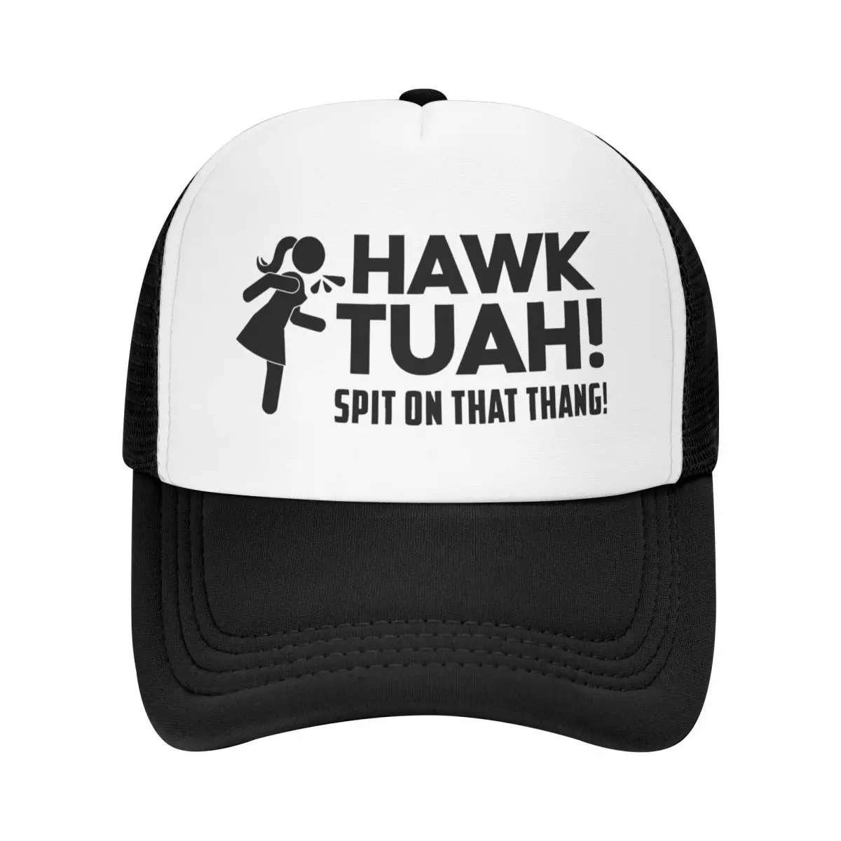 Unisex Hawk Tuah Spit On That Thang Trucker Caps Hip-Hop Mesh Baseball Cap Snapback Caps Hat Breathable Sun Caps Summer