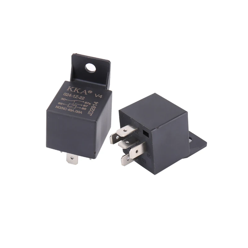 [25pcs/Box] DC 12V-24v 4 Pin Automotive Car Auto Relay High-quality auto Relay with PA66 bracket