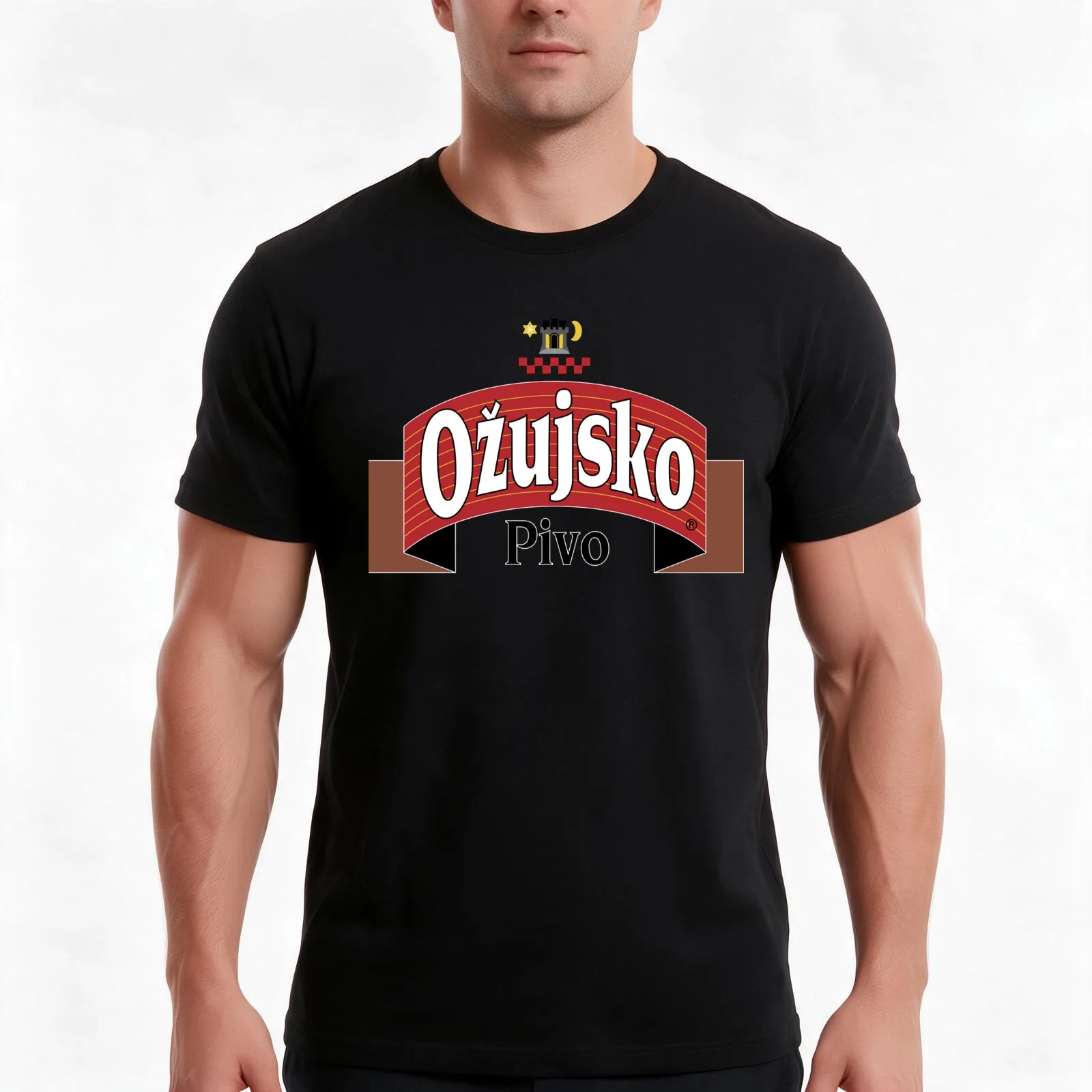 Ozujsko Pivo - Croatia T-Shirt, Summer Casual Cotton Tee, Oversized Streetwear Tops, Vintage Graphic Print, Unisex Men Women