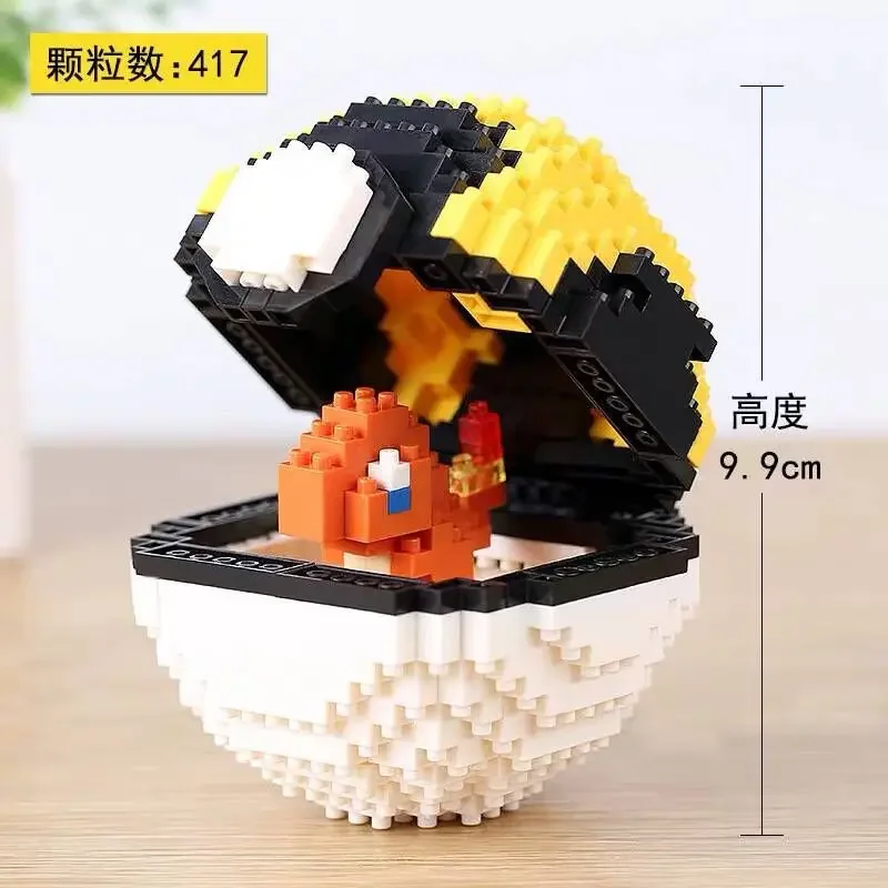 Pokemon Ball Micro importer décennie ks, Mini Brick Figures, Pikachu, Eevee, Charmander, Psyresines, Magikarp, Lapras, DIY Toys for Kids