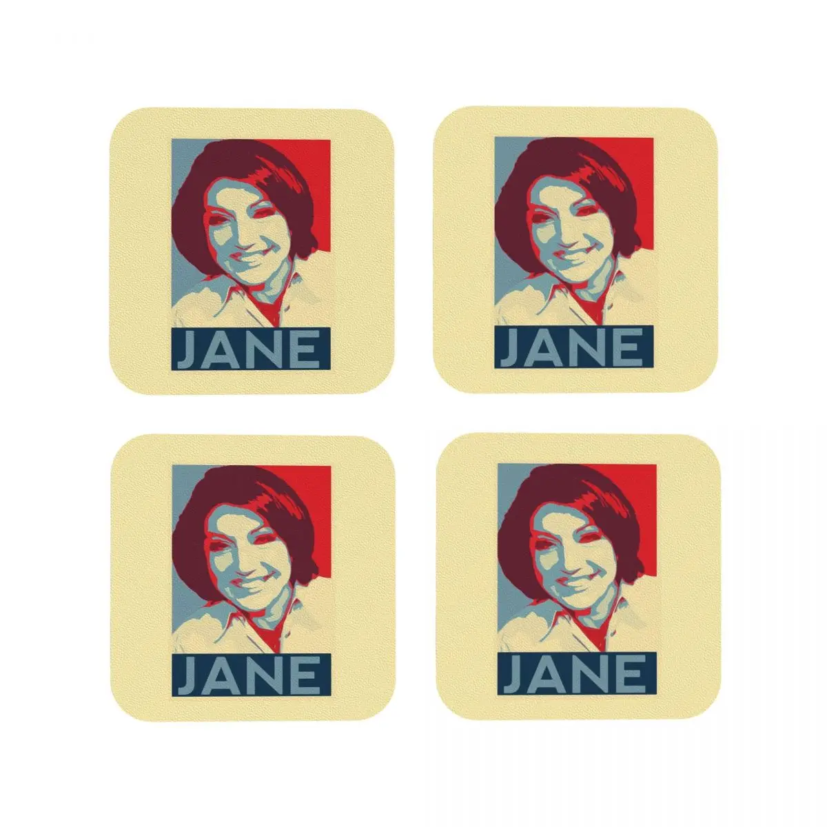 Jane Mcdonald Coasters Kitchen Placemats Non-slip Insulation Cup Coffee Mats For Decor Home Tableware Pads Set of 4