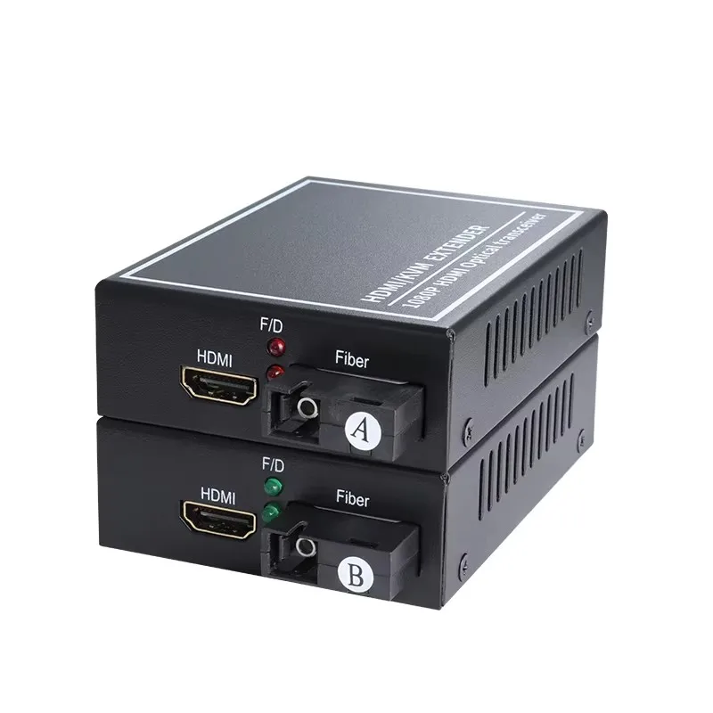 

1 pair 1080P HDMI Fiber Optical Mdeia Converter HDMI to Fiber Optical converter Up to 20KM SM SC connector