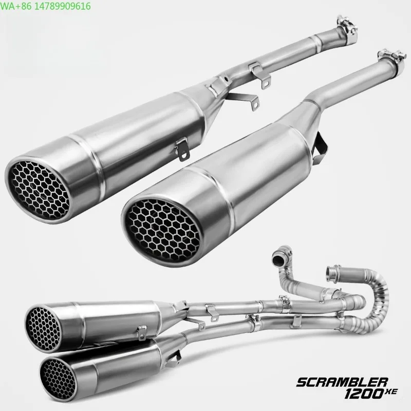 Full Size Custom Motorcycle Exhaust PipeRS Original Titanium Exhaust For Triumph Climbing Scrambler 1200 XE Full Section