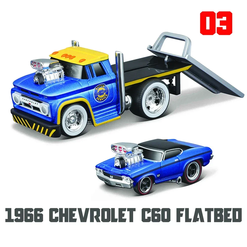 

Maisto 1:64 1966 Chevrolet C60 Flasbed 1959 Cherolet EL американский классический автомобиль, литье под давлением, Коллекционная модель, подарок