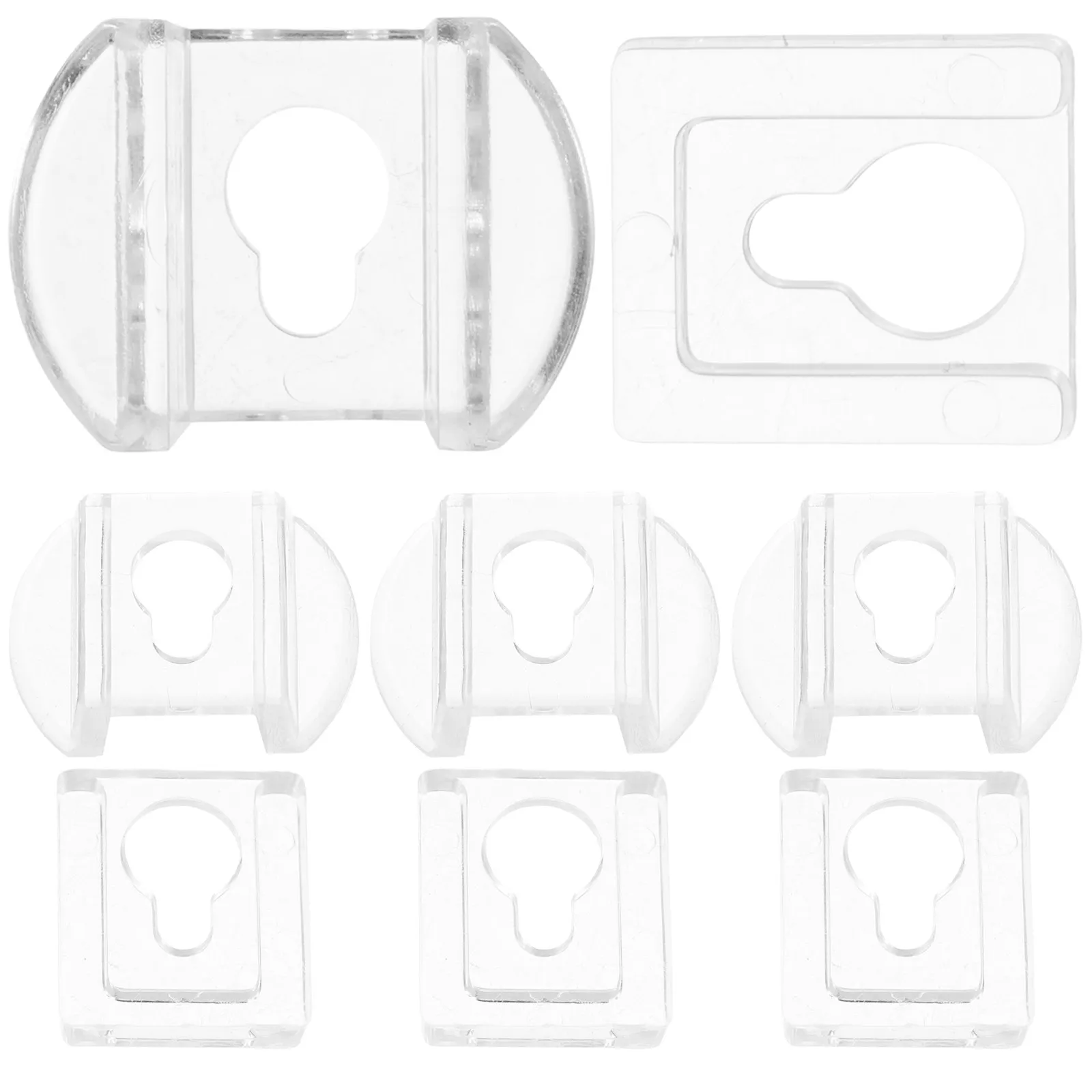 8Pcs Acrylic Picture Frame Hangers Keyhole Hanger for Photo Frames Heavy Duty Mirror Mounting Clip Shelf Hanging Tool