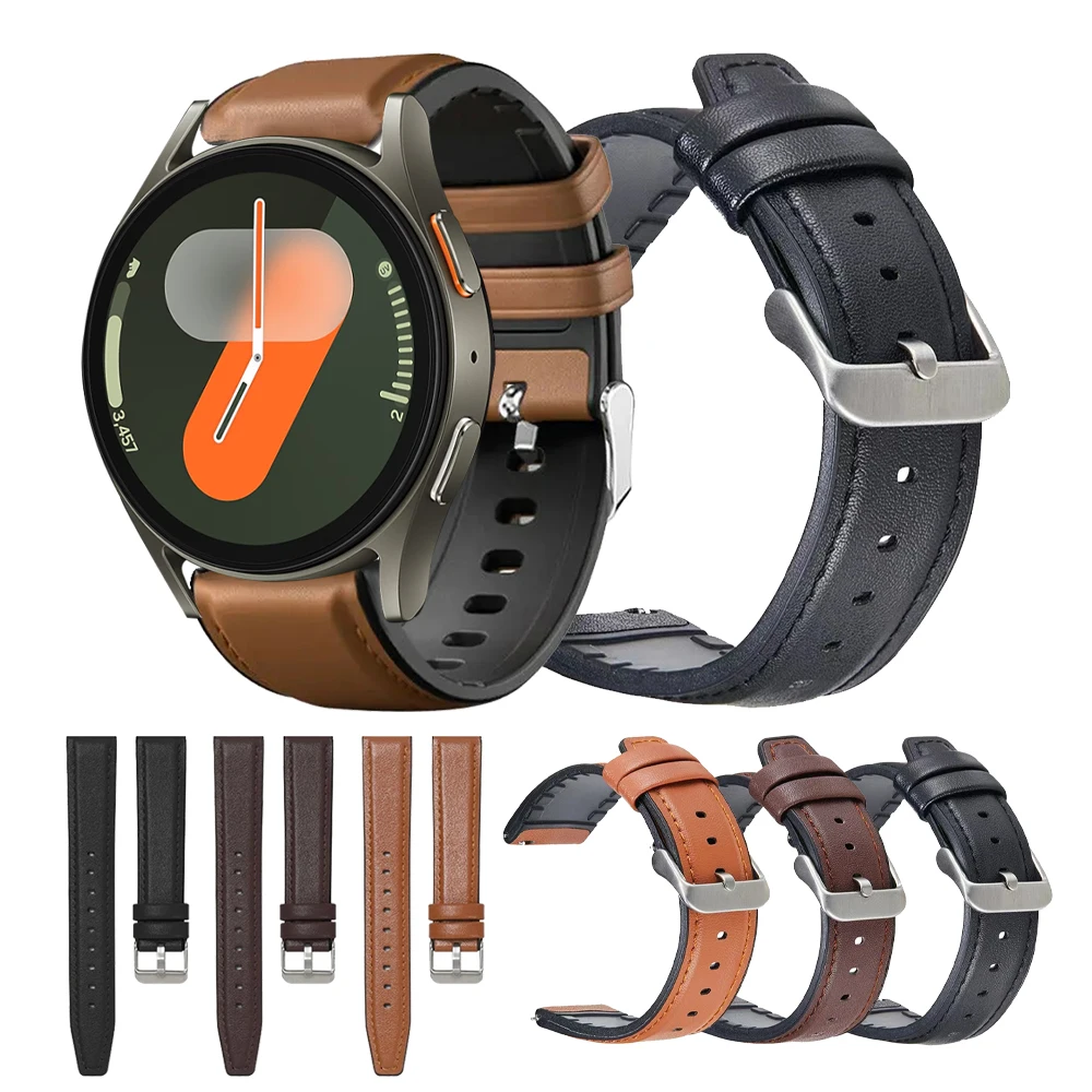 Cinturino in pelle + silicone da 22 mm per Samsung Galaxy Watch 3 45 mm/orologio cinturino da 46 mm cinturino Samsung Gear S3 classico e Frontier