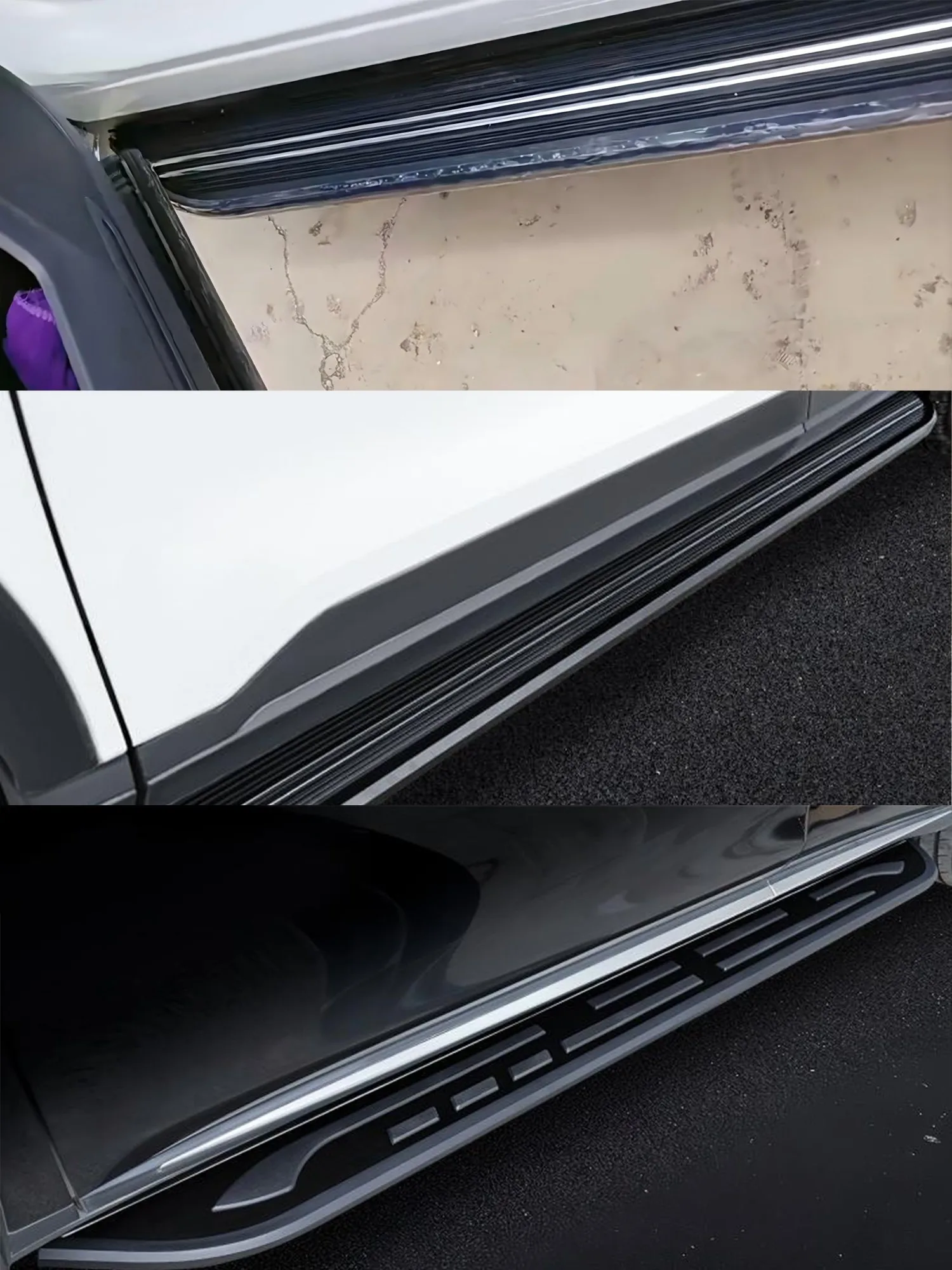 2 قطعة الألومنيوم 5.1 "خطوات جانبية ثابتة واسعة مناسبة لسوبارو XV Crosstrek 2013-2017 تشغيل لوحات Nerf القضبان القضبان لوحات الدواسات #2