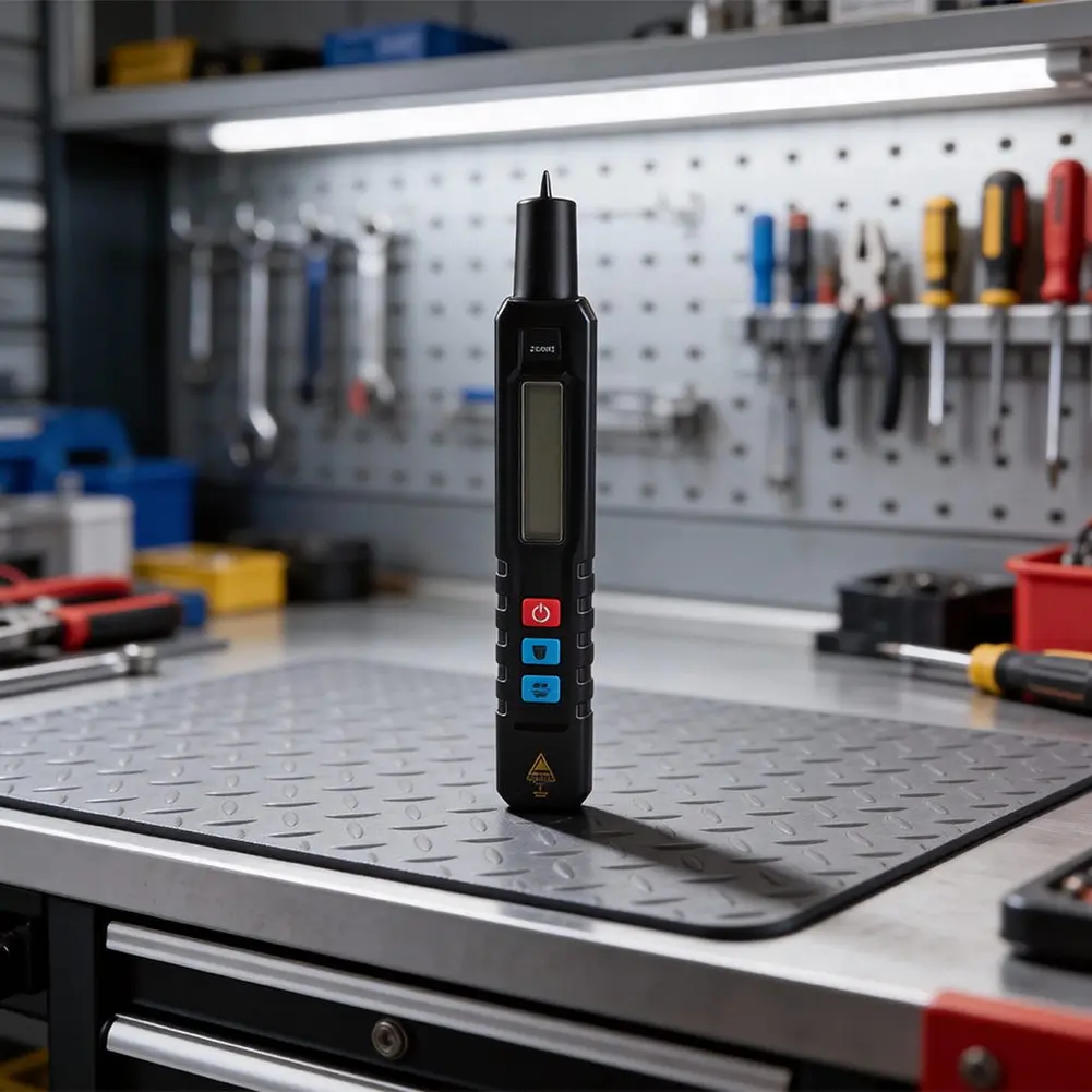 

Цифровой мультиметр A40 в виде ручки с инфракрасным термометром (20-380°C) и измерением напряжения переменного/постоянного тока, а также сопротивления.