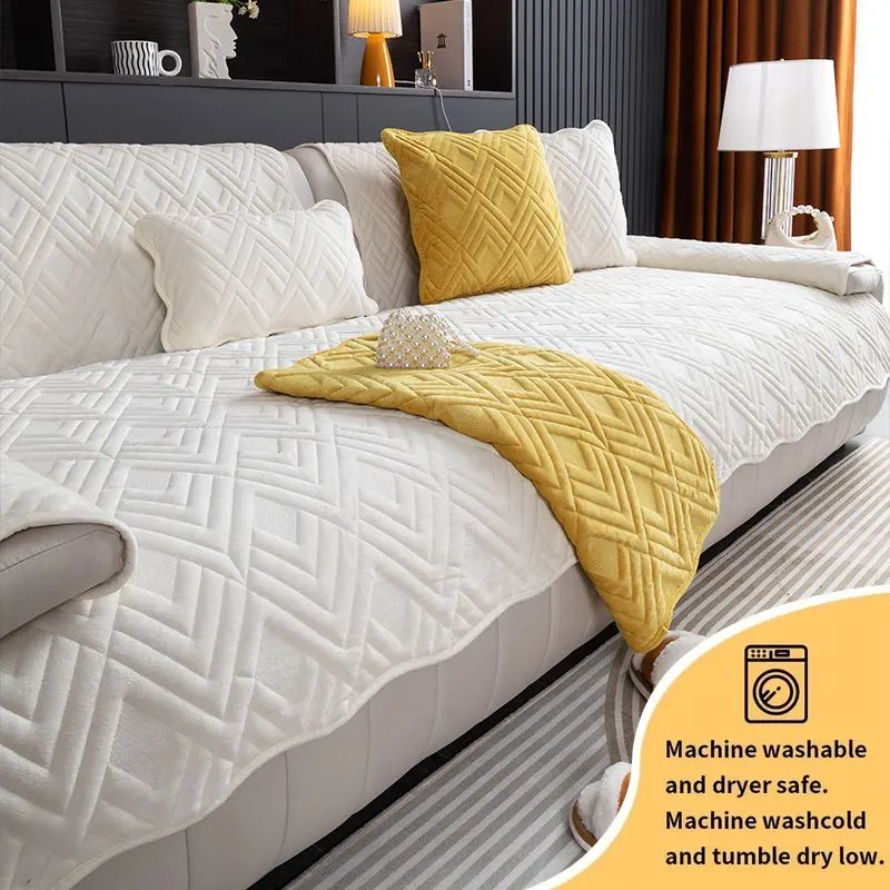 1PC-Herbst und Winter Plüsch Sofa Matte Sitzen Matte Vier Jahreszeiten Retro Kombination Sofa Abdeckung Kissen