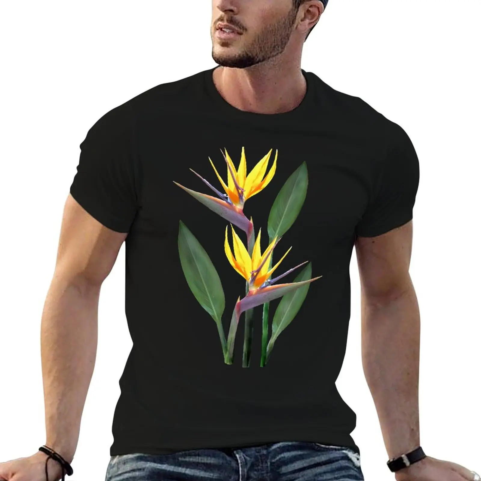 Strelitzia - Tropical Flower - Kenya - Africa T-Shirt Gym Wear Breathable Short Sleeve Tee