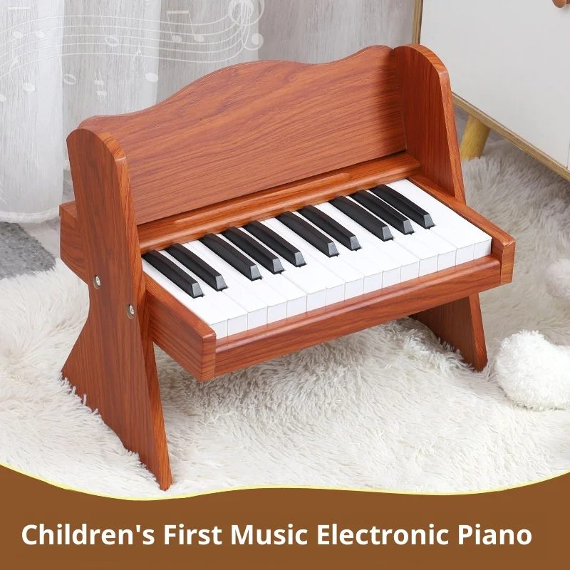 

Электронная клавиатура, орган, деревянное 25-клавишное детское пианино для малышей, музыкальная игрушка для начинающих, подарок, портативное образовательное домашнее путешествие