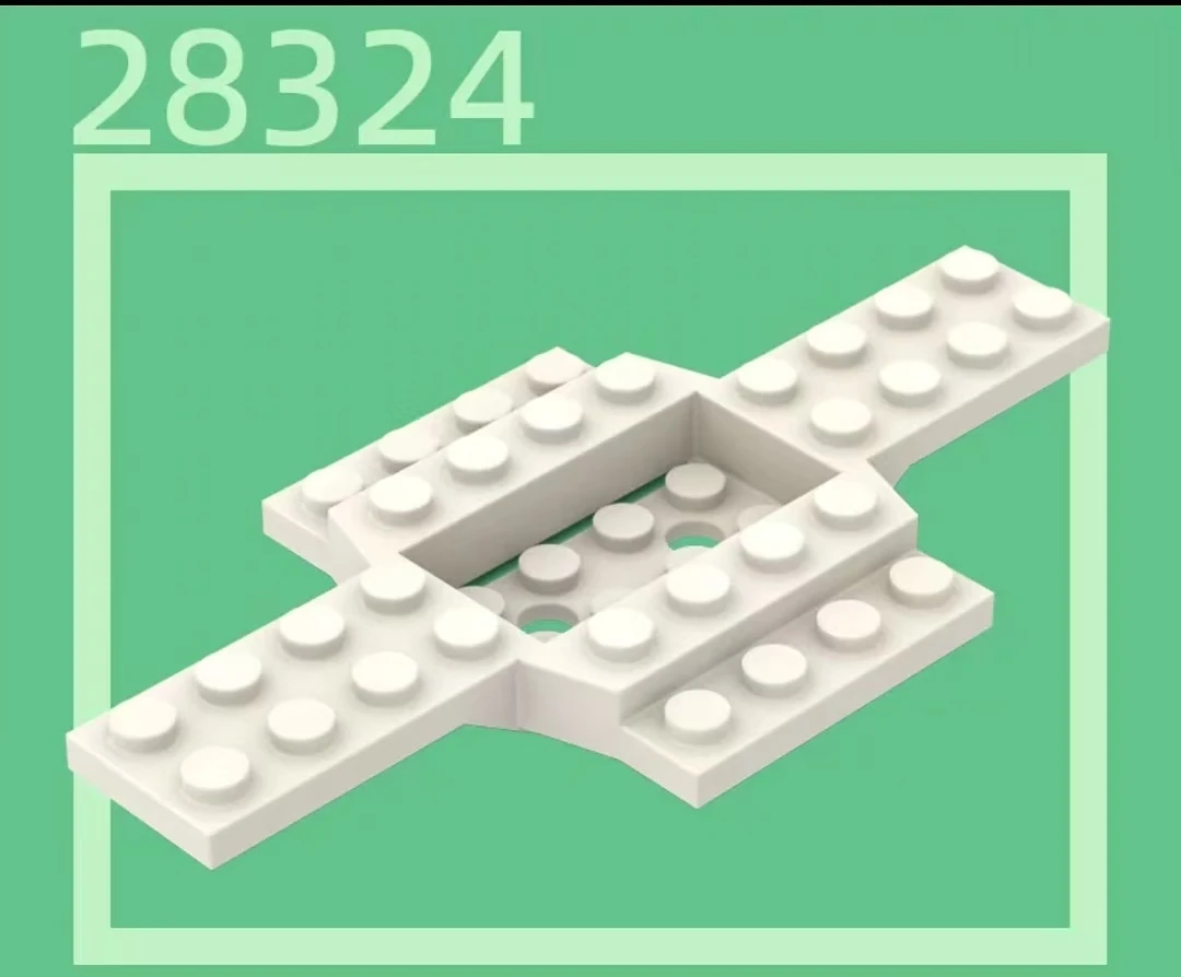5PCS 28324 car transportation 6170384 vehicle base 6 x 12 x 3/4, with 4 x 2 embedded center building block accessories