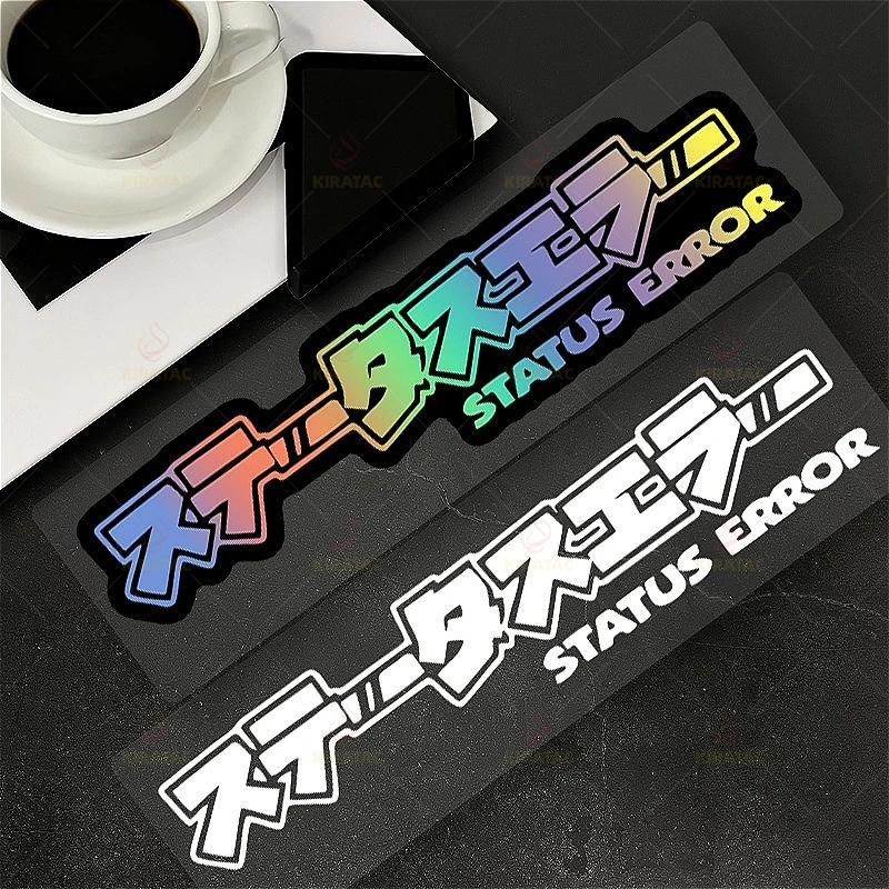 

1 шт., наклейки для мотоциклов STATUS ERROR, обтекатели мотоциклетного шлема, хвостовая коробка, двери автомобиля, скутеры, универсальные водонепроницаемые виниловые наклейки