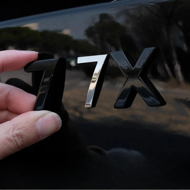 

For Zeekr 7X Blackened car emblem zinc alloy special car tail emblems