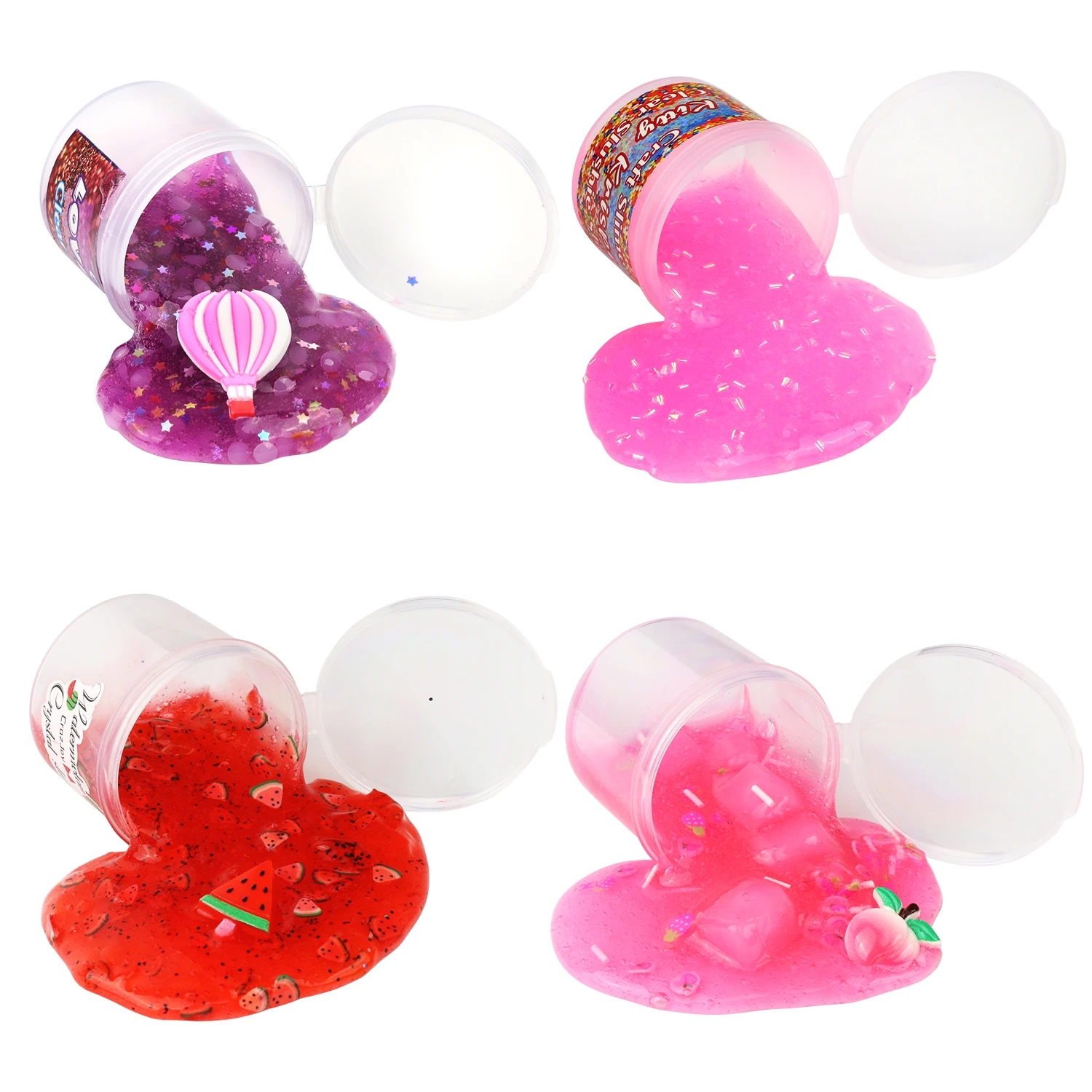 Pink series blind box style random slime crystal mud toy, handmade DIY decompression toy, a total of 9 styles