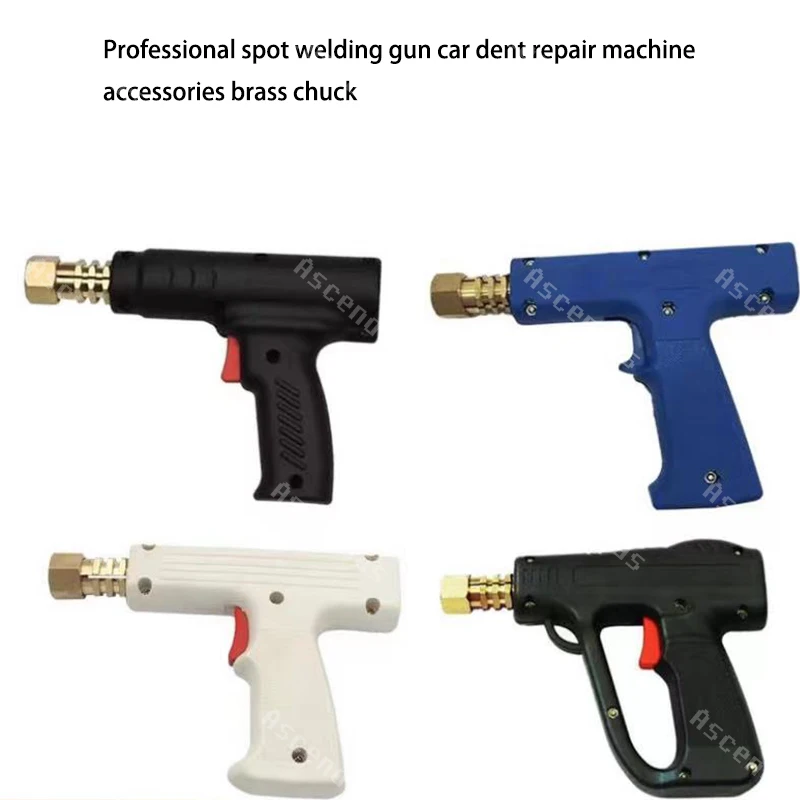 

Universal Professional Spot Welding Gun Car Dent Repair Machine Parts Brass Chuck Spotter Studder Welder Pistol with 3 Extra Tri