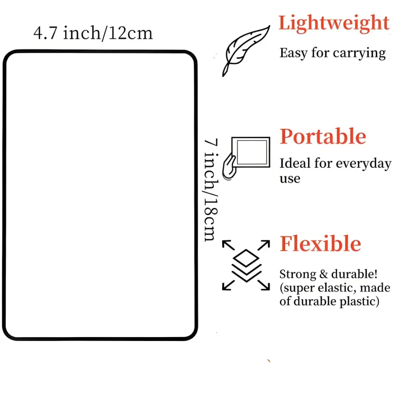 180mm Full Page Large Sheet Magnifier Magnifying Glass Reading Aid Glass Page Magnifying Lens Reading Magnifier Focusing on Fire view 3
