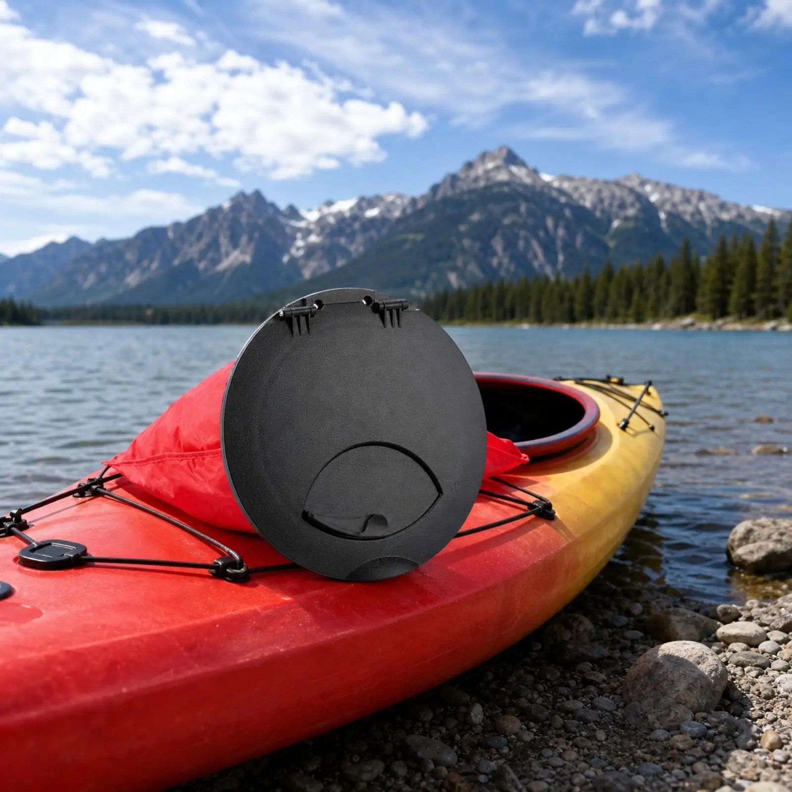 ABS Kayak Waterproof Cover Hatch Lid Boat Deck Accessory with Built in Handle for Secure Compartment view 4